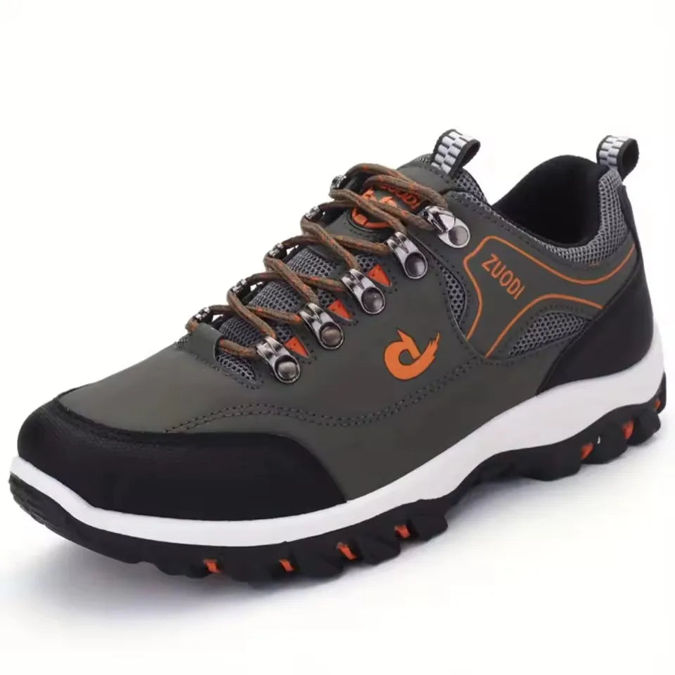 Kyroxs™ Men's Leather Walking Sneakers – Lightweight Casual Shoes for Everyday Comfort