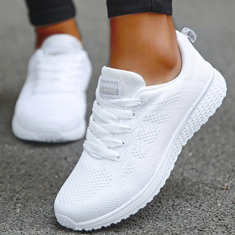 Kyroxs Women's Breathable Mesh Sneakers – Lightweight Lace-Up Walking, Running & Training Shoes