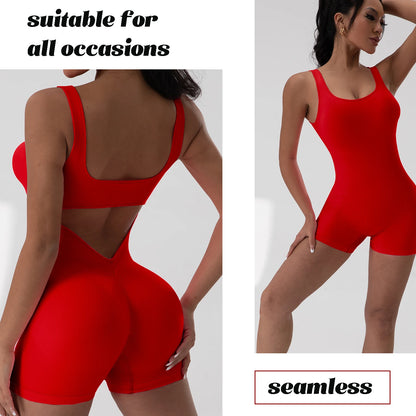 Kyroxs™ Seamless Yoga Jumpsuit – Tummy Control Backless Fitness Bodysuit