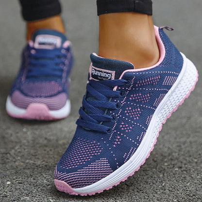 Kyroxs Women's Breathable Mesh Sneakers – Lightweight Lace-Up Walking, Running & Training Shoes