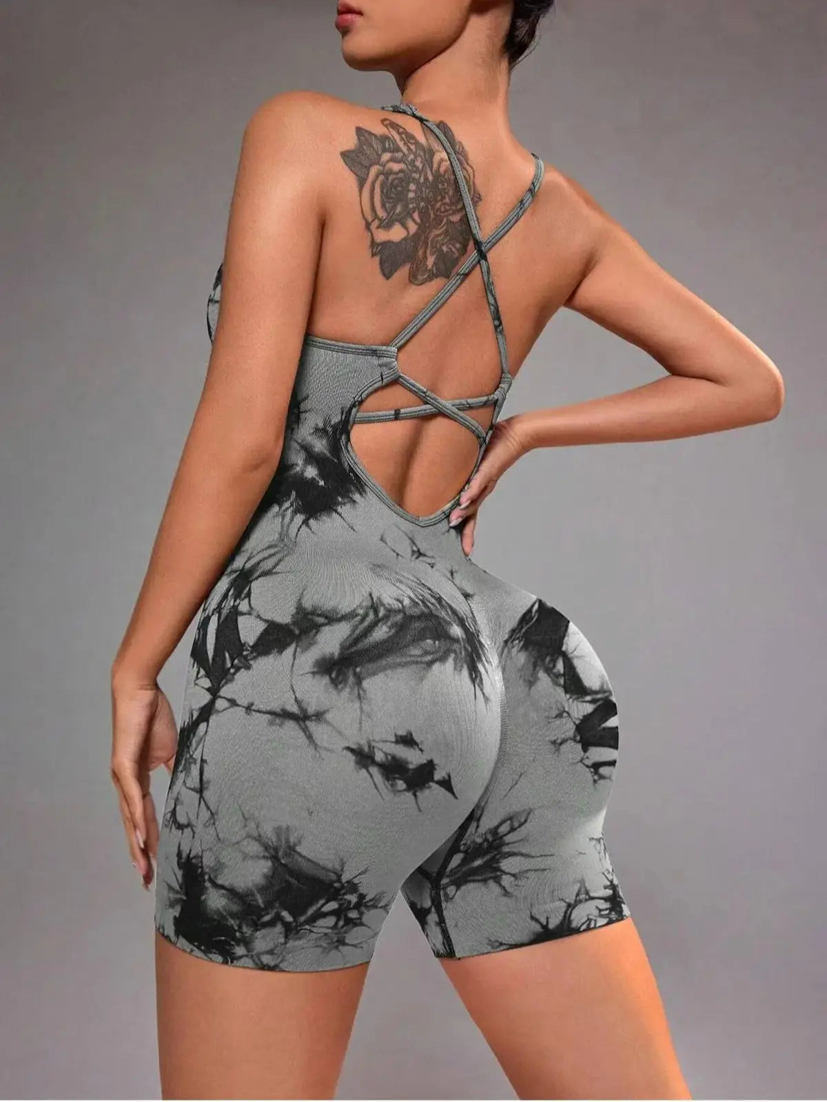 Kyroxs™ Women’s Tie Dye Yoga Bodysuit – Seamless Gym & Dance Workout Unitard