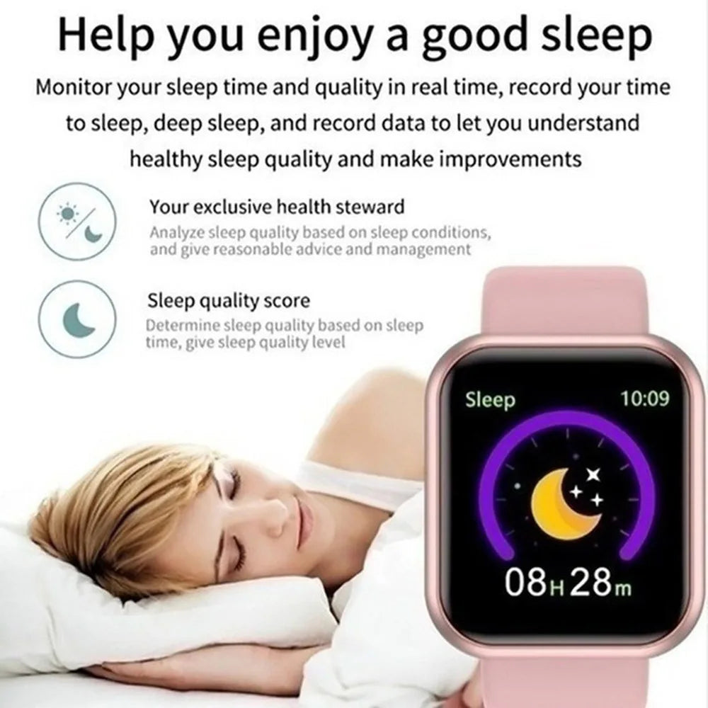 Kyroxs™ D20 Smartwatch – Fitness & Sports Smart Watch with Activity Tracking, Sleep Monitor & Bluetooth