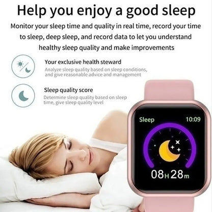 Kyroxs™ D20 Smartwatch – Fitness & Sports Smart Watch with Activity Tracking, Sleep Monitor & Bluetooth
