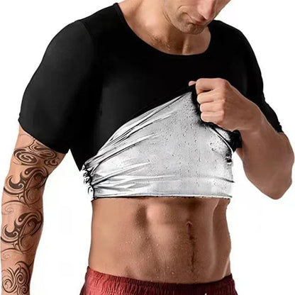 Kyroxs™ Men’s Sauna Training Shirt – Workout Compression & Waist Support Top