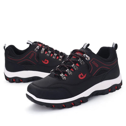 Kyroxs™ Men's Leather Walking Sneakers – Lightweight Casual Shoes for Everyday Comfort