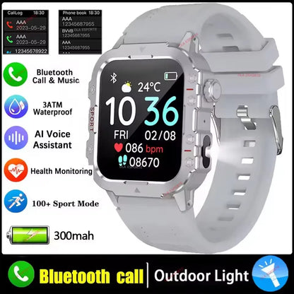Kyroxs™ Military Smart Watch – Outdoor Fitness Tracker with Bluetooth Calls