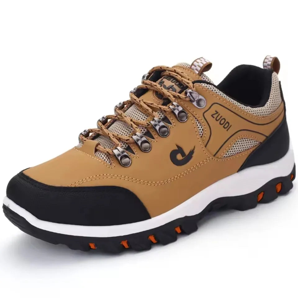 Kyroxs™ Men's Leather Walking Sneakers – Lightweight Casual Shoes for Everyday Comfort