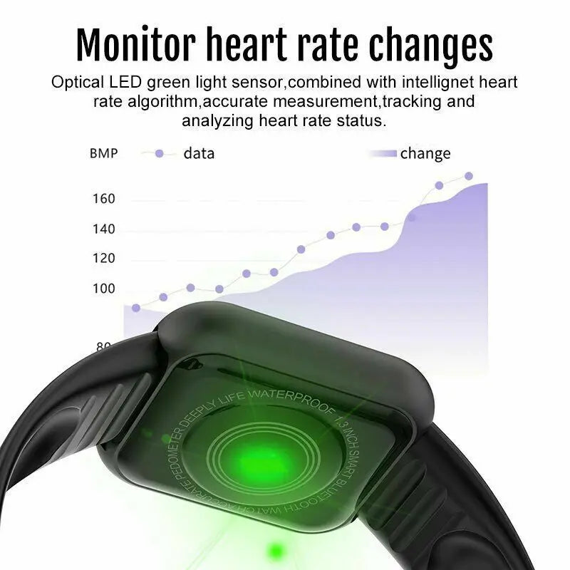 Kyroxs™ D20 Smartwatch – Fitness & Sports Smart Watch with Activity Tracking, Sleep Monitor & Bluetooth