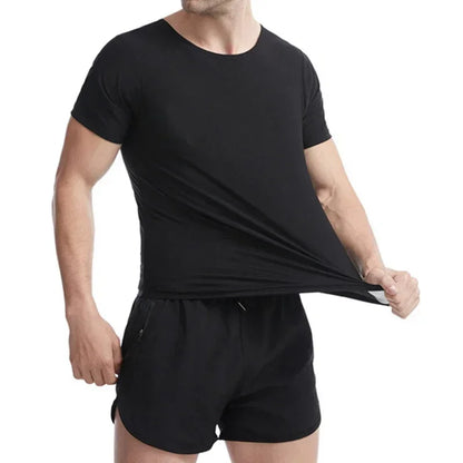 Kyroxs™ Men’s Sauna Training Shirt – Workout Compression & Waist Support Top