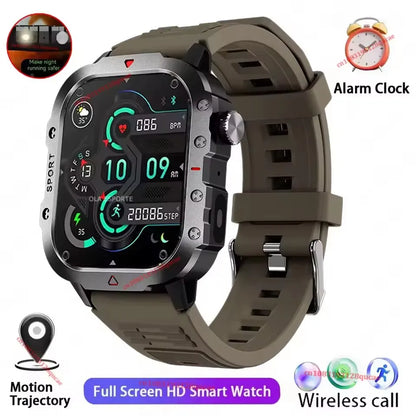 Kyroxs™ Military Smart Watch – Outdoor Fitness Tracker with Bluetooth Calls