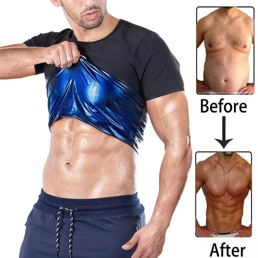 Kyroxs™ Men’s Sauna Training Shirt – Workout Compression & Waist Support Top