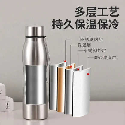 Kyroxs™ 1L Stainless Steel Sports Water Bottle – Lightweight Metal Bottle for Gym & Outdoor  Option 2 (SEO Optimized)