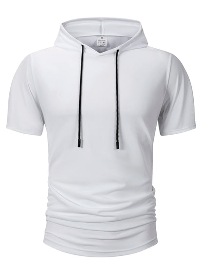Kyroxs™ Men's Lightweight Hooded T-Shirt – Breathable Short Sleeve Fitness & Casual Hoodie