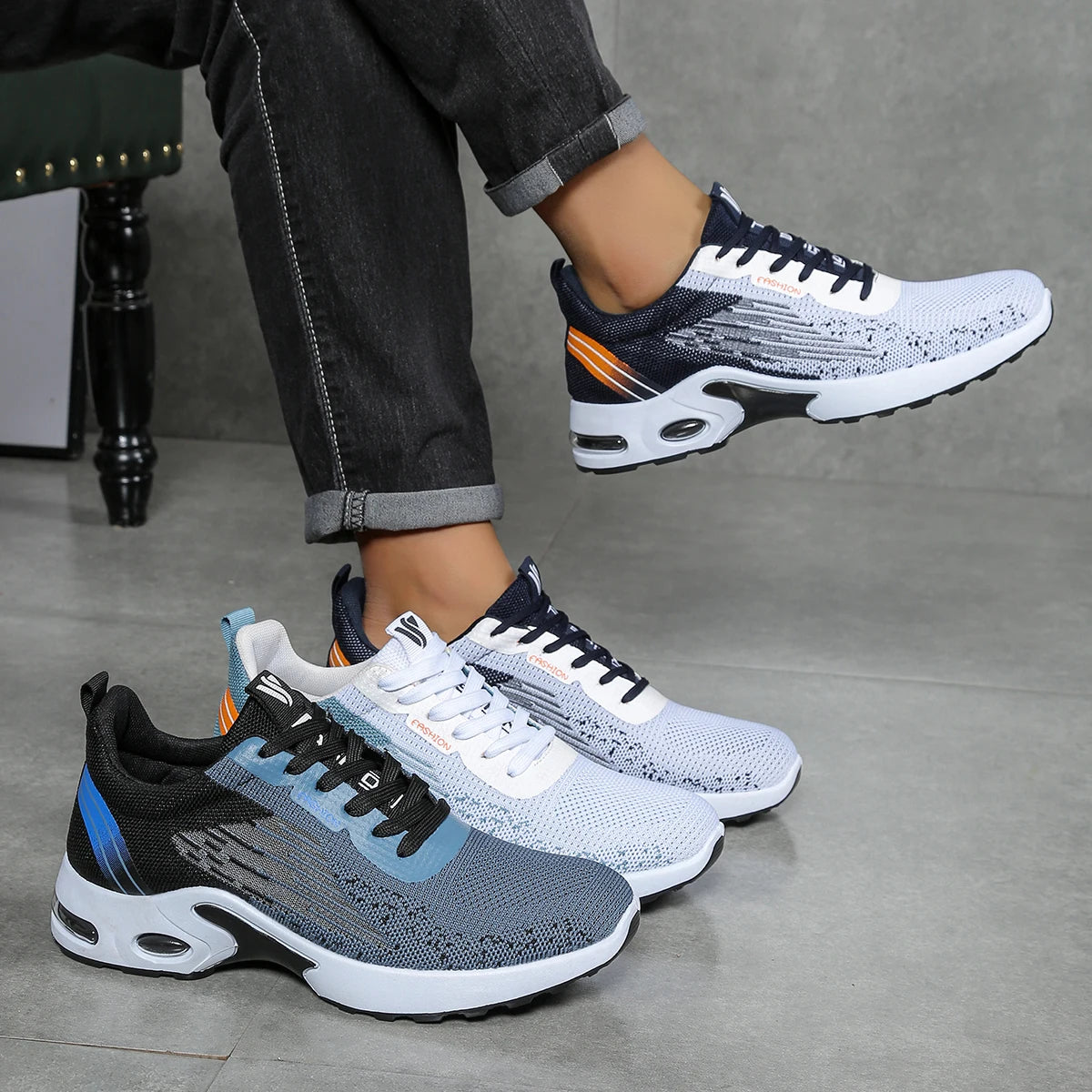 Kyroxs™ Men's Breathable Running Shoes – Lightweight Air Cushion Athletic Sneakers