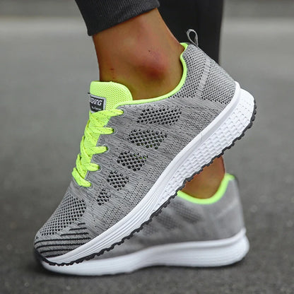 Kyroxs Women's Breathable Mesh Sneakers – Lightweight Lace-Up Walking, Running & Training Shoes