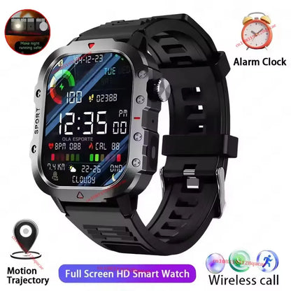 Kyroxs™ Military Smart Watch – Outdoor Fitness Tracker with Bluetooth Calls