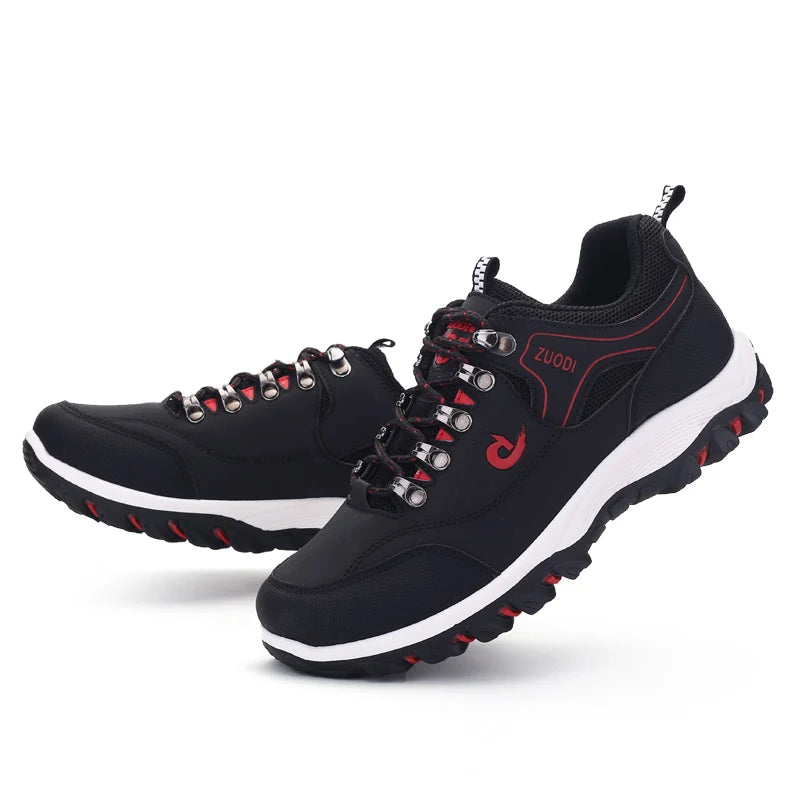 Kyroxs™ Men's Leather Walking Sneakers – Lightweight Casual Shoes for Everyday Comfort