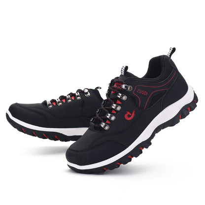 Kyroxs™ Men's Leather Walking Sneakers – Lightweight Casual Shoes for Everyday Comfort