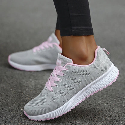 Kyroxs Women's Breathable Mesh Sneakers – Lightweight Lace-Up Walking, Running & Training Shoes