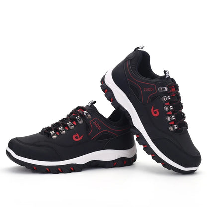Kyroxs™ Men's Leather Walking Sneakers – Lightweight Casual Shoes for Everyday Comfort