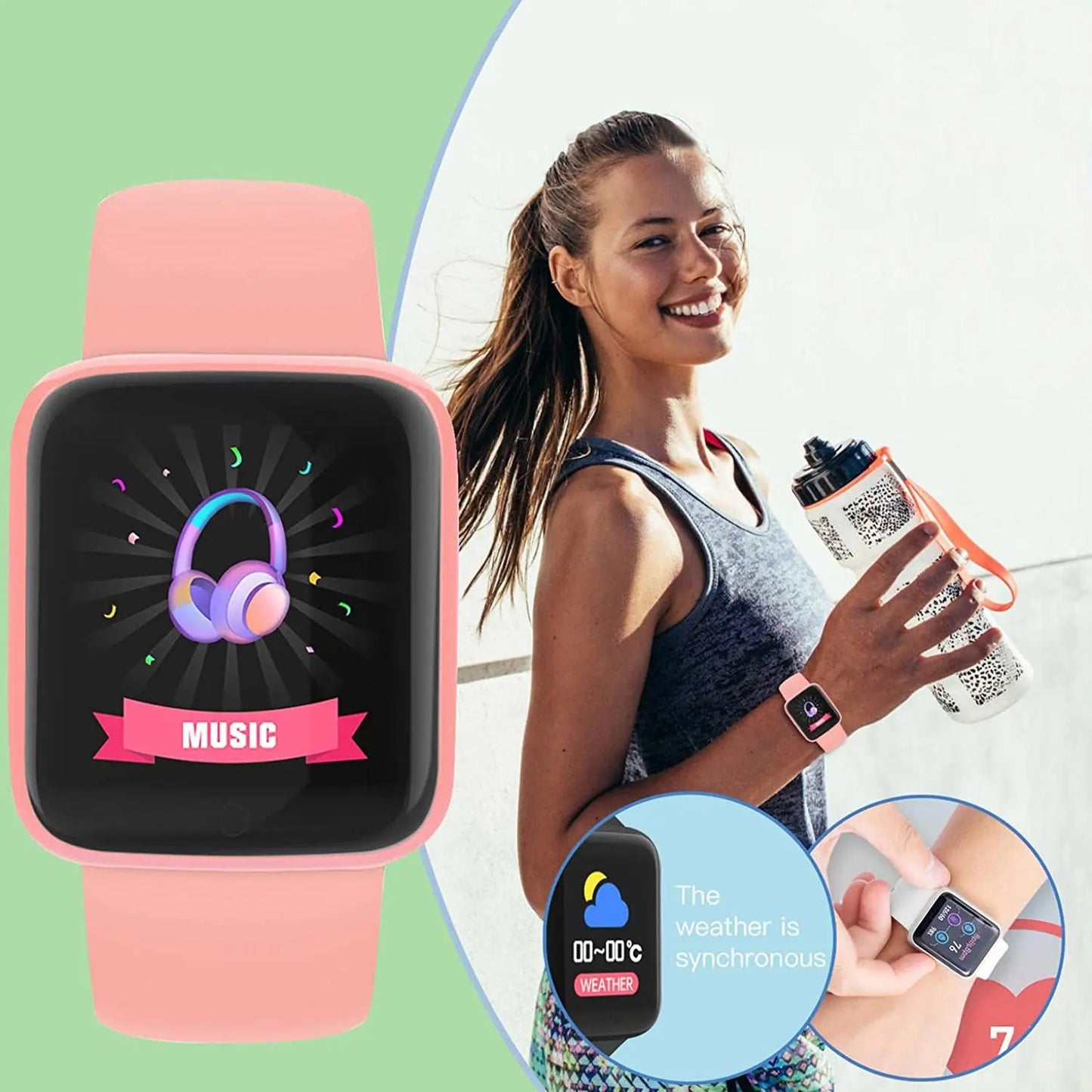 Kyroxs™ D20 Smartwatch – Fitness & Sports Smart Watch with Activity Tracking, Sleep Monitor & Bluetooth