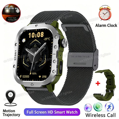 Kyroxs™ Military Smart Watch – Outdoor Fitness Tracker with Bluetooth Calls