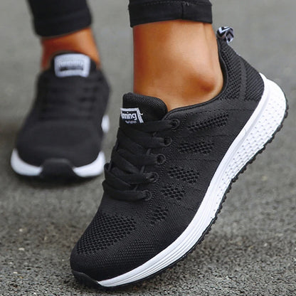 Kyroxs Women's Breathable Mesh Sneakers – Lightweight Lace-Up Walking, Running & Training Shoes