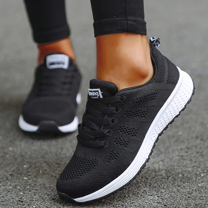 Kyroxs Women's Breathable Mesh Sneakers – Lightweight Lace-Up Walking, Running & Training Shoes