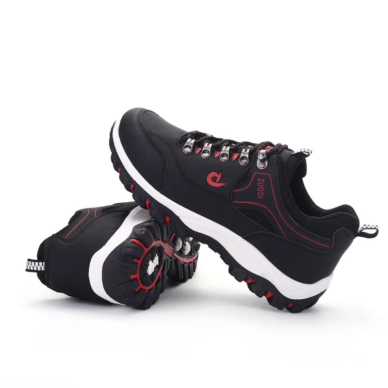 Kyroxs™ Men's Leather Walking Sneakers – Lightweight Casual Shoes for Everyday Comfort